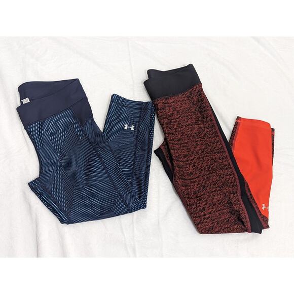 Lot of TWO - Under Armour Women Size Small Compression Heat Gear Leggings - Picture 1 of 8